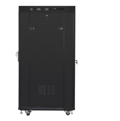 Szafa instalacyjna rack stojąca 19 cali 27u 800x1000 czarna drzwi szklane LCD (flat pack) Szafa instalacyjna rack stojąca 19 cali 27u 800x1000 czarna drzwi szklane LCD (flat pack)