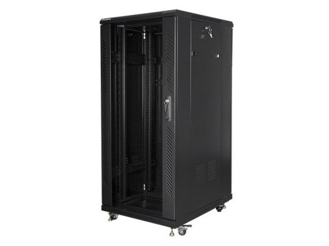 Szafa stojąca Rack 19 cali 27U 600x800mm czarna Szafa stojąca Rack 19 cali 27U 600x800mm czarna