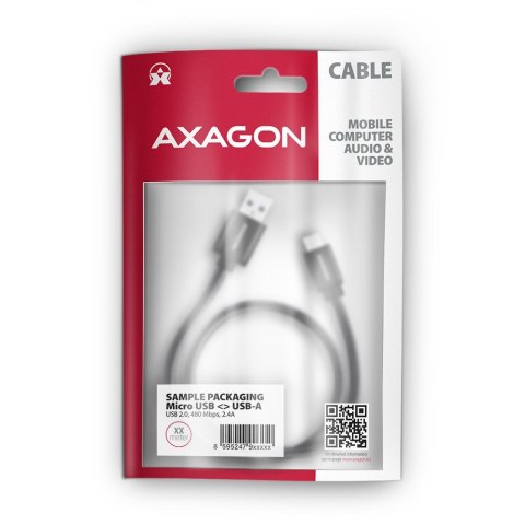 BUMM-AM15AB Kabel MicroUSB - USB-A, 1.5m, USB 2.0, 2.4A, ALU, oplot, Czarny BUMM-AM15AB Kabel MicroUSB - USB-A, 1.5m, USB 2.0, 2.4A, ALU, oplot, Czarny