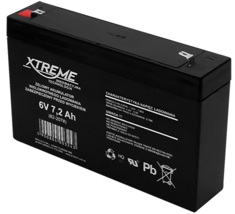 Akumulator żelowy 6V 7.2Ah XTREME Akumulator żelowy 6V 7.2Ah XTREME