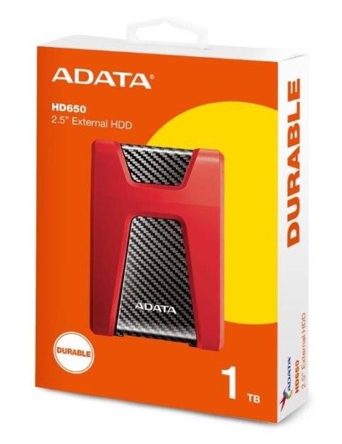DashDrive Durable HD650 1TB 2.5'' USB3.0 Czerwony DashDrive Durable HD650 1TB 2.5'' USB3.0 Czerwony