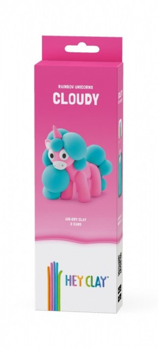 Masa plastyczna Hey Clay Jednorożce 3 pak, Cloudy