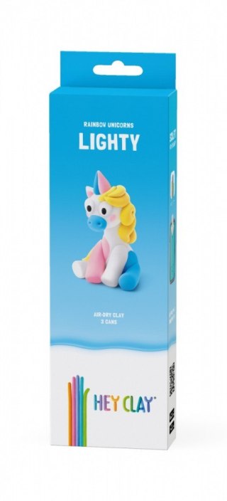 Masa plastyczna Hey Clay Jednorożce 3 pak, Lighty