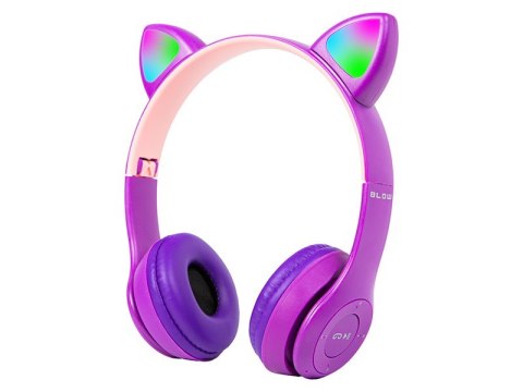Słuchawki bezprzewodowe Bluetooth 5.0 LED dla dzieci fioletowe uszy Słuchawki bezprzewodowe Bluetooth 5.0 LED dla dzieci fioletowe uszy