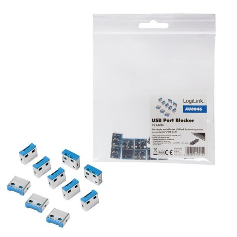 Blokada portów USB x10 bez klucza Blokada portów USB x10 bez klucza