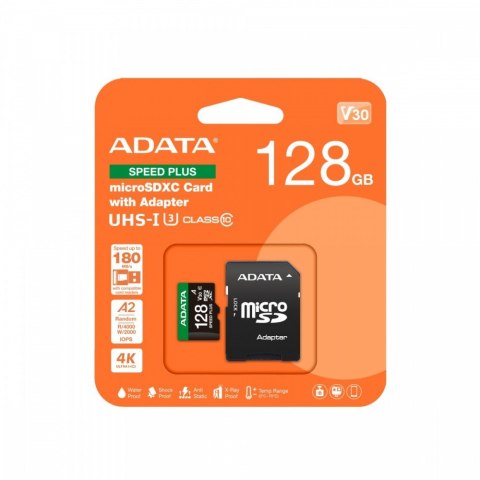 Karta microSD Speed Plus 128GB UHS1 U3 V30 A2 180/160 MB/s Karta microSD Speed Plus 128GB UHS1 U3 V30 A2 180/160 MB/s