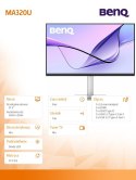 Monitor 31.5 cala MA320U 4K LED 5ms/60Hz/IPS