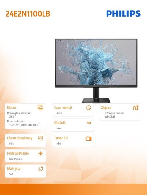 Monitor 24E2N1100LB VA 100Hz HDMI VGA Monitor 24E2N1100LB VA 100Hz HDMI VGA