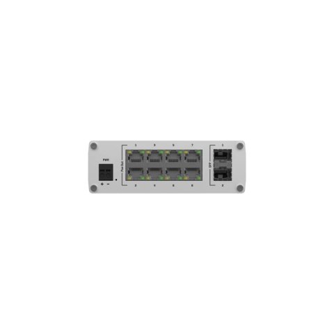 Przełącznik przemysłowy TSW200 2xSFP 8xGigabit Ethernet 8xPoE+DIN Przełącznik przemysłowy TSW200 2xSFP 8xGigabit Ethernet 8xPoE+DIN