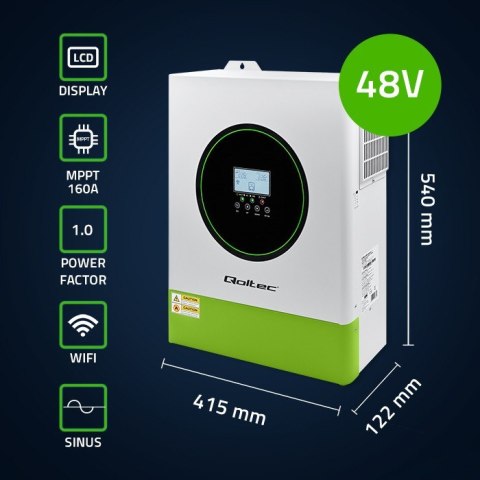 Hybrydowy Inwerter solarny Off-Grid 11000W | 160A | 48V | MPPT | BMS | Sinus | opcja Wi-Fi | Power Factor 1.0