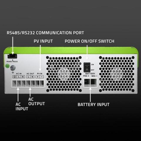 Hybrydowy Inwerter solarny Off-Grid 6200W | 120A | 48V | MPPT | BMS | Sinus | opcja Wi-Fi | Power Factor 1.0