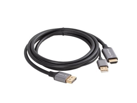 Kabel HDMI(M)-Displaypor(M) 1.8M 4K czarny Kabel HDMI(M)-Displaypor(M) 1.8M 4K czarny