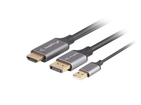 Kabel HDMI(M)-Displaypor(M) 1.8M 4K czarny Kabel HDMI(M)-Displaypor(M) 1.8M 4K czarny