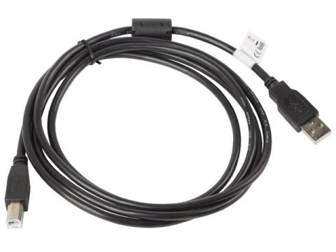 Kabel USB 2.0 AM-BM 1.8M Ferryt czarny Kabel USB 2.0 AM-BM 1.8M Ferryt czarny