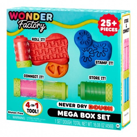 Masa plastyczna Wonder Factory Never Dry Dough Mega Box Set Masa plastyczna Wonder Factory Never Dry Dough Mega Box Set