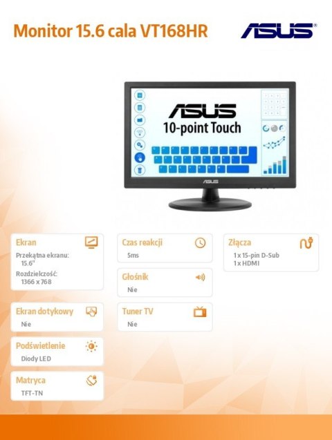 Monitor 15.6 cala VT168HR Monitor 15.6 cala VT168HR