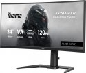 Monitor 34 cale G-Master GCB3482WQSU-B1,VA,UWQHD,120HZ,1500R, HDR400, 21:9, 500cd,2x5W, USB-c