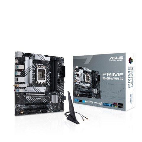 Płyta główna PRIME B660M-A WIFI D4 s1700 4DDR4 HDMI M.2 mATX Płyta główna PRIME B660M-A WIFI D4 s1700 4DDR4 HDMI M.2 mATX