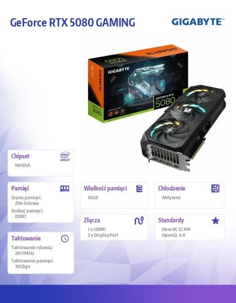 Karta graficzna GV-N5080GAMING OC-16GD GV-N5080GAMING OC-16GD