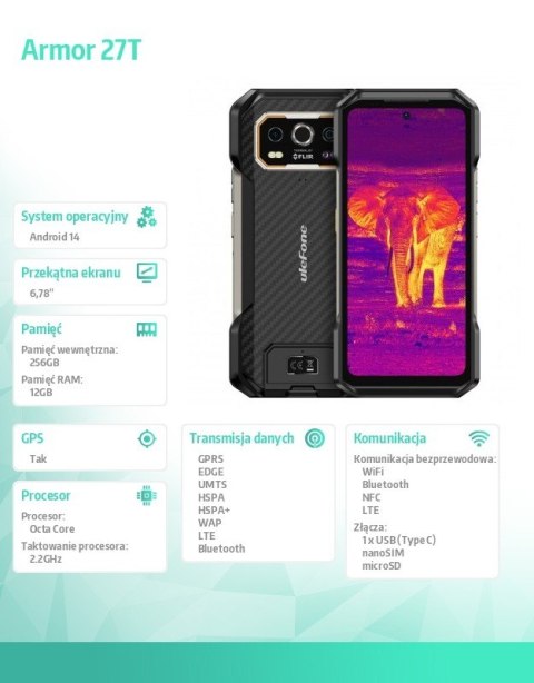 Smartfon Armor 27 4G 12/256GB Czarny