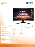 Monitor 27 cali G273CQ LED/QHD/Curved/170Hz/czarny