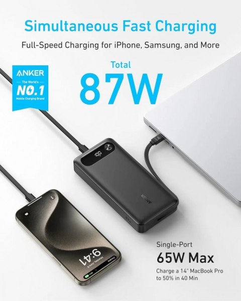 PowerBank 20000 mAh 65W 1xA 1xC + kabel PowerBank 20000 mAh 65W 1xA 1xC + kabel