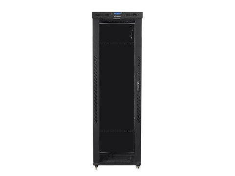 Szafa instalacyjna rack stojąca 19 47U 800x1000 czarna, drzwi szklane LCD (Flat pack) Szafa instalacyjna rack stojąca 19 47U 800x1000 czarna, drzwi szklane LCD (Flat pack)