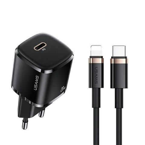 Ładowarka sieciowa 1xUSB-C T36 20W + kabel Lightning PD3.0 Fast Charging Ładowarka sieciowa 1xUSB-C T36 20W + kabel Lightning PD3.0 Fast Charging