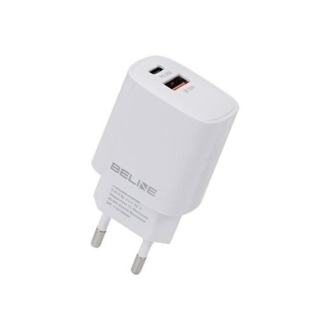 Ładowarka sieciowa 30W GaN USB-C + USB-A, biała Ładowarka sieciowa 30W GaN USB-C + USB-A, biała