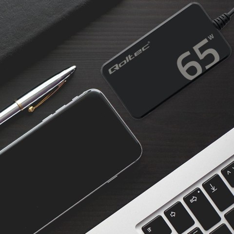 Ładowarka sieciowa 65W GaN Super Fast SLIM | PD | 5-20V | 3.25A |USB-C 3.1 | Laptop | MacBook | Smartfon | +kabel