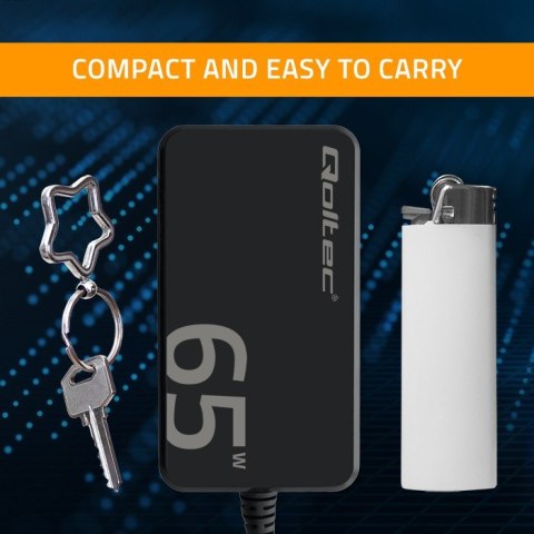 Ładowarka sieciowa 65W GaN Super Fast SLIM | PD | 5-20V | 3.25A |USB-C 3.1 | Laptop | MacBook | Smartfon | +kabel