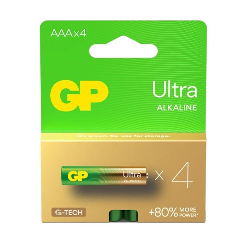 Baterie alkaliczne LR03/AAA GP ULTRA 4szt. (G-TECH) Baterie alkaliczne LR03/AAA GP ULTRA 4szt. (G-TECH)