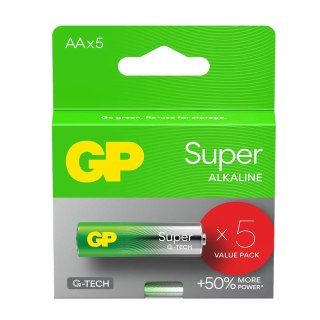 Baterie alkaliczne LR6/AA GP SUPER 5szt. (G-TECH)