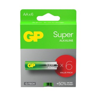 Baterie alkaliczne LR6/AA GP SUPER 6szt.(G-TECH)