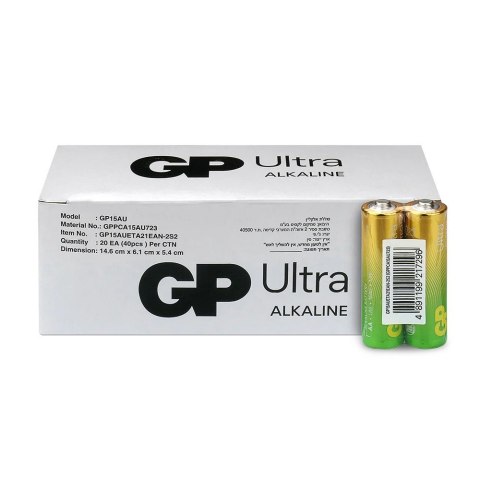 Baterie alkaliczne LR6/AA GP ULTRA 40szt. (G-TECH) Baterie alkaliczne LR6/AA GP ULTRA 40szt. (G-TECH)