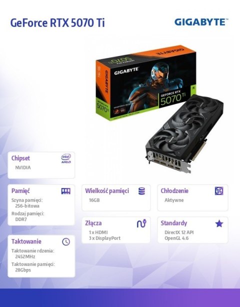Karta graficzna GV-N507TWF3OC-16GD Karta graficzna GV-N507TWF3OC-16GD