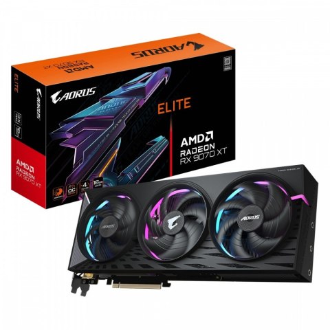 Karta graficzna Radeon RX 9070 XT AORUS ELITE 16GB GDDR6 256bit DP/HDMI Karta graficzna Radeon RX 9070 XT AORUS ELITE 16GB GDDR6 256bit DP/HDMI