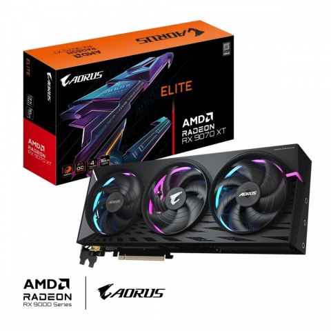 Karta graficzna Radeon RX 9070 XT AORUS ELITE 16GB GDDR6 256bit DP/HDMI Karta graficzna Radeon RX 9070 XT AORUS ELITE 16GB GDDR6 256bit DP/HDMI