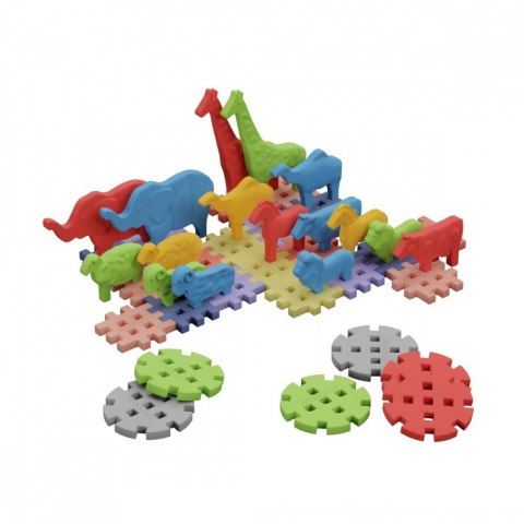 Klocki Waffle Mini - Zwierzęta 42 elementy Klocki Waffle Mini - Zwierzęta 42 elementy