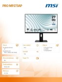 Monitor 27 cali PRO MP273AP LED/FHD/Flat/100Hz/czarny