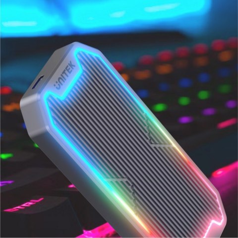 Obudowa dysku SSD M.2 NVMe/SATA 10Gbps, RGB; S1210B Obudowa dysku SSD M.2 NVMe/SATA 10Gbps, RGB; S1210B
