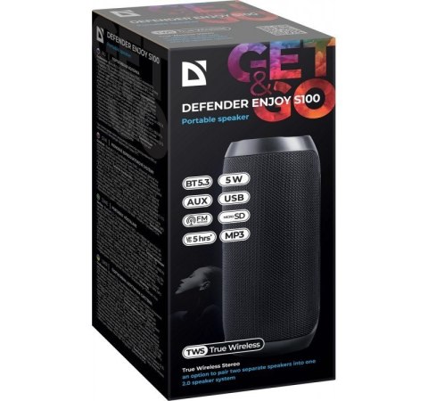 Głośnik Bluetooth ENJOY S100 Czarny Głośnik Bluetooth ENJOY S100 Czarny