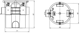 Puszka instalacyjna p/t 60 łączona, ekstra-głeboka S60GF pomarańczowa | 33008008 Simet