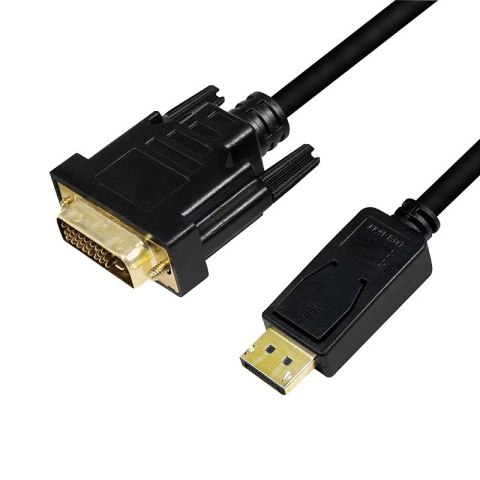 Kabel DisplayPort 1.2 do DVI 3m Czarny Kabel DisplayPort 1.2 do DVI 3m Czarny
