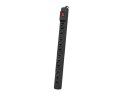 Listwa przeciwprzepięciowa M12/16A Rack 19'' 2.5m czarna (12 gniazd) do montażu pionowego