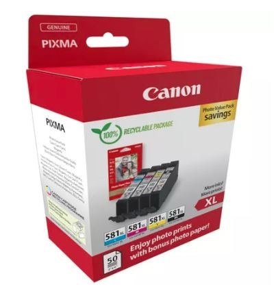 Multipack CLI-581XL BK/C/M/Y Photo Value 2052C006 Multipack CLI-581XL BK/C/M/Y Photo Value 2052C006