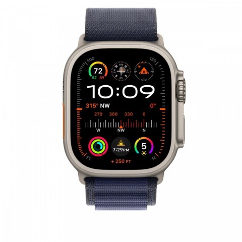 Opaska Alpine w kolorze granatu do koperty 49 mm - rozmiar M - elementy z tytanu w kolorze naturalnym Opaska Alpine w kolorze granatu do koperty 49 mm - rozmiar M - elementy z tytanu w kolorze naturalnym