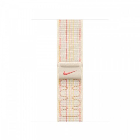 Opaska sportowa Nike w kolorze księżycowej poświaty/różowym do koperty 40 mm Opaska sportowa Nike w kolorze księżycowej poświaty/różowym do koperty 40 mm