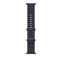 Pasek Ocean w kolorze granatu do koperty 49 mm - elementy z tytanu w kolorze naturalnym