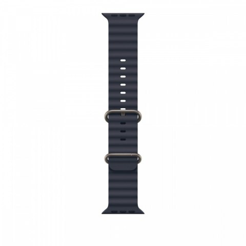 Pasek Ocean w kolorze granatu do koperty 49 mm - elementy z tytanu w kolorze naturalnym Pasek Ocean w kolorze granatu do koperty 49 mm - elementy z tytanu w kolorze naturalnym
